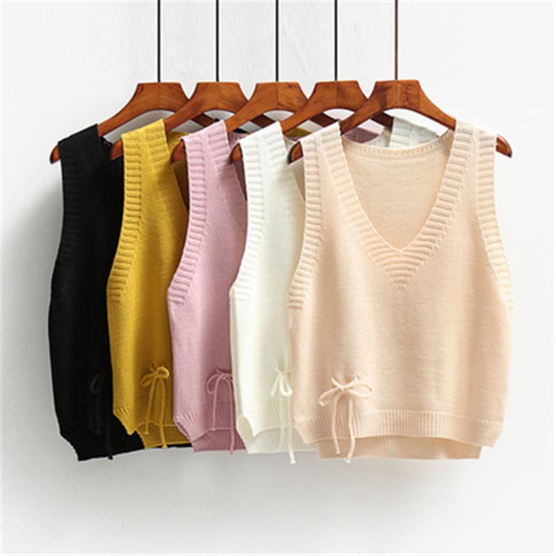 

Women's Vests 2022 Vest Women Patchwork Embroidery Colorful Fashion Students Korean Style V-neck All-match Female Waistcoats Outwear Tops, Black;white