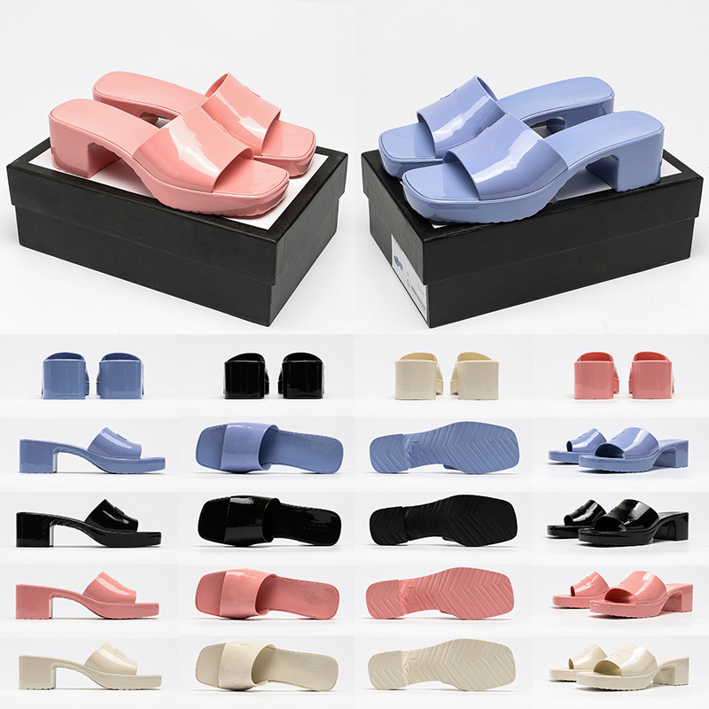 

GG Wmns Rubber Alide Aandal Slippers flip flops ladies all-match retro waterproof slope sponge cake pure white sandals Thick 2.4 inches slipper with box, I need look other product