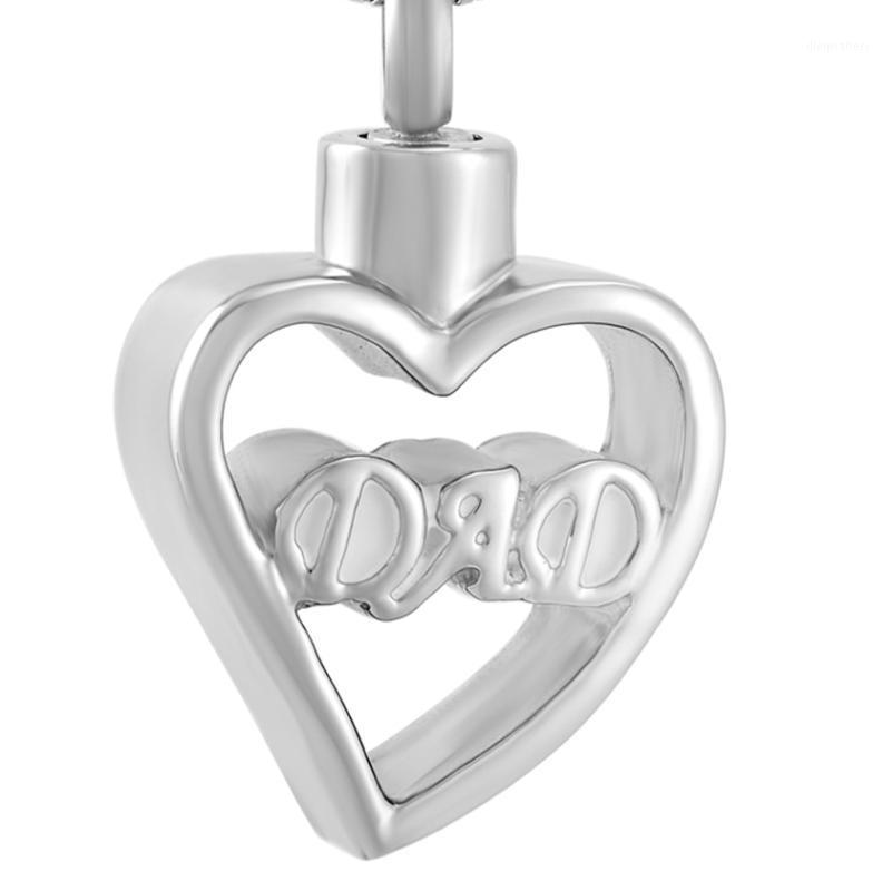 

Dad In My Heart Urn Necklace Memorial Jewelry For Ashes Keepsake Stainless Steel Cremation Locket Chains