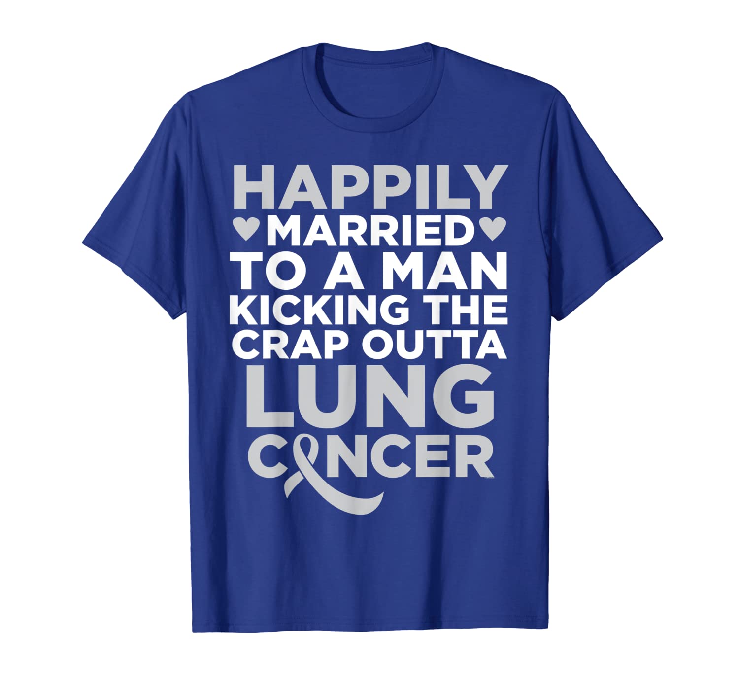 

Husband Fighting Lung Cancer | Support T-Shirt for Wife, White;black