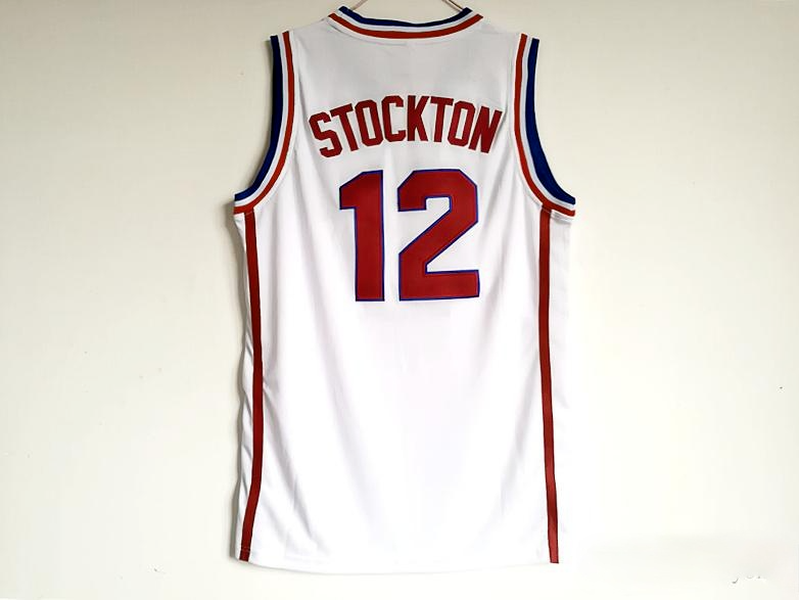 

Basketball Jerseys Mens John Stockton White Gonzaga Bulldogs College Stitched john Stockton #12 Basketball Shirts S, Black