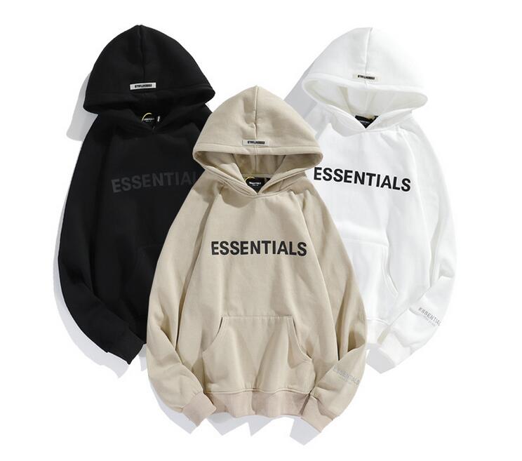 

Fog double thread embroidered Hoodies reflective men's and women's clothing hoodie street top 100% cotton high quality Tops Jacket, Khaki