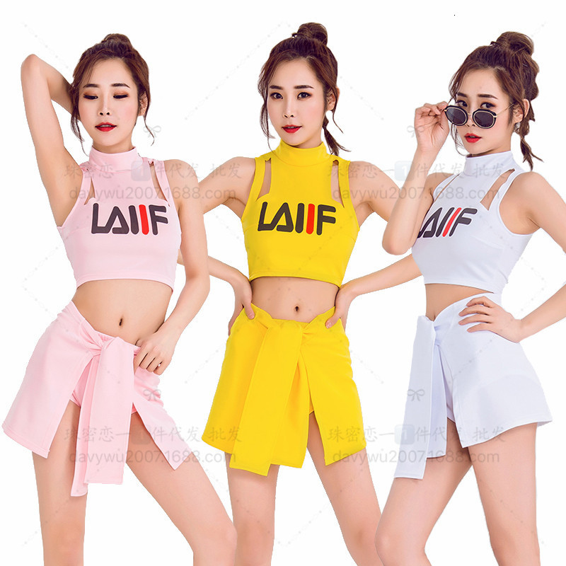 

tracksuits jerseys korean jazz dance cheerleader clothing bar ds nightclub performance clothes modern, Gray