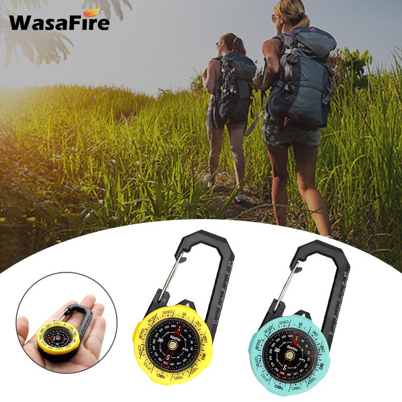 

7 *3.2 *1.3cm Camping Hunting Compass Waterproof EVA Carabiner Outdoor Compass with Light -2-3 System