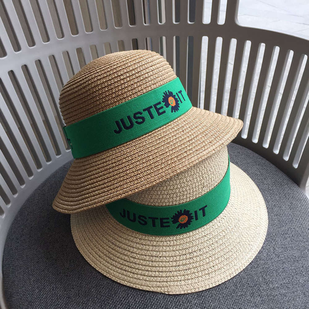 

Children's straw hat sun protection in summer, Yellow