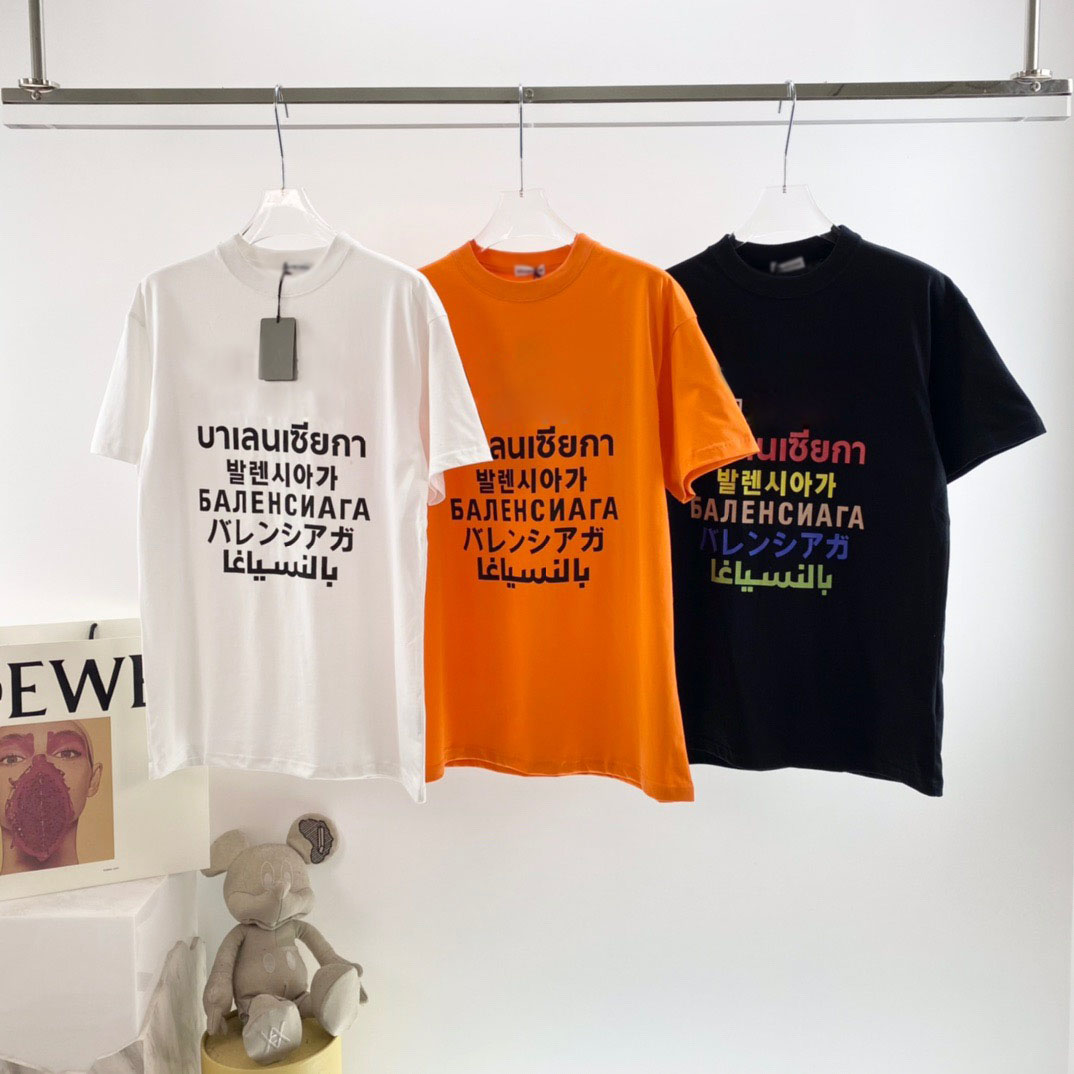 

2020ss spring and summer new high grade cotton printing short sleeve round neck panel T-Shirt Size: m--xl-xxl-xxxl Color: black white d21