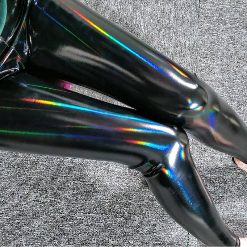 

2021 New with High Waist Without a Sexy Bubble Butt Push Up for Elastic Thin, Shiny Leggings Ysua, Black