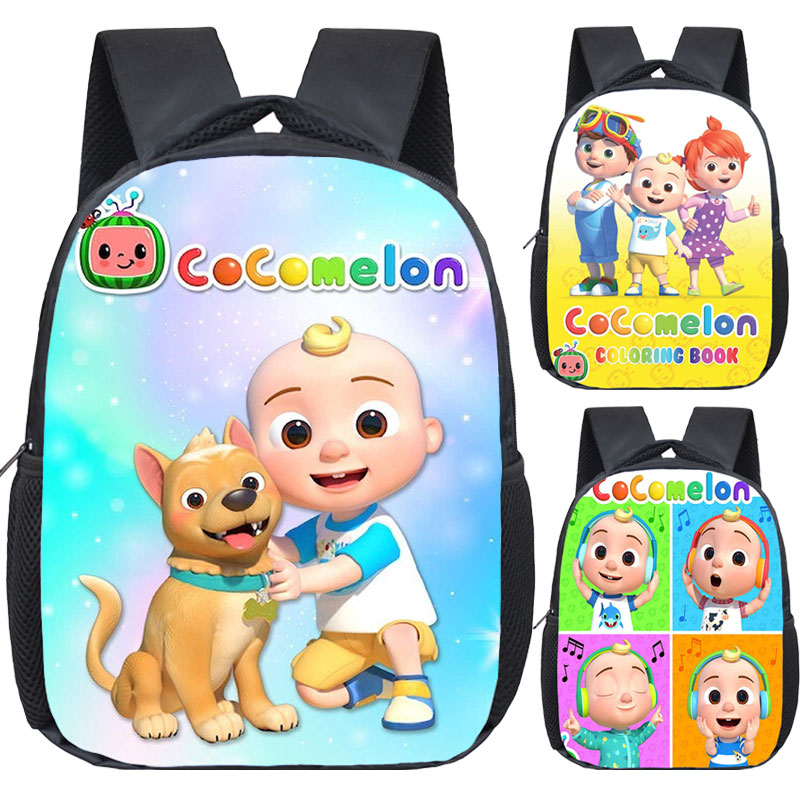 

12 Inch JJ Cocomelon backpack for kids Kindergarten School Bags Children Cartoon School Backpacks Girls Boys Bookbag Mochila, 12 inches
