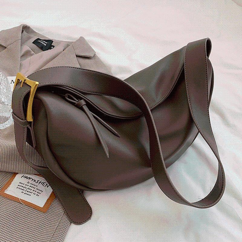 

Evening Bags Crossbody For Women Large Capacity Luxury Handbags Solid Soft Shoulder Female Casual Travel Hobos Bag Vintage Sac, Beige