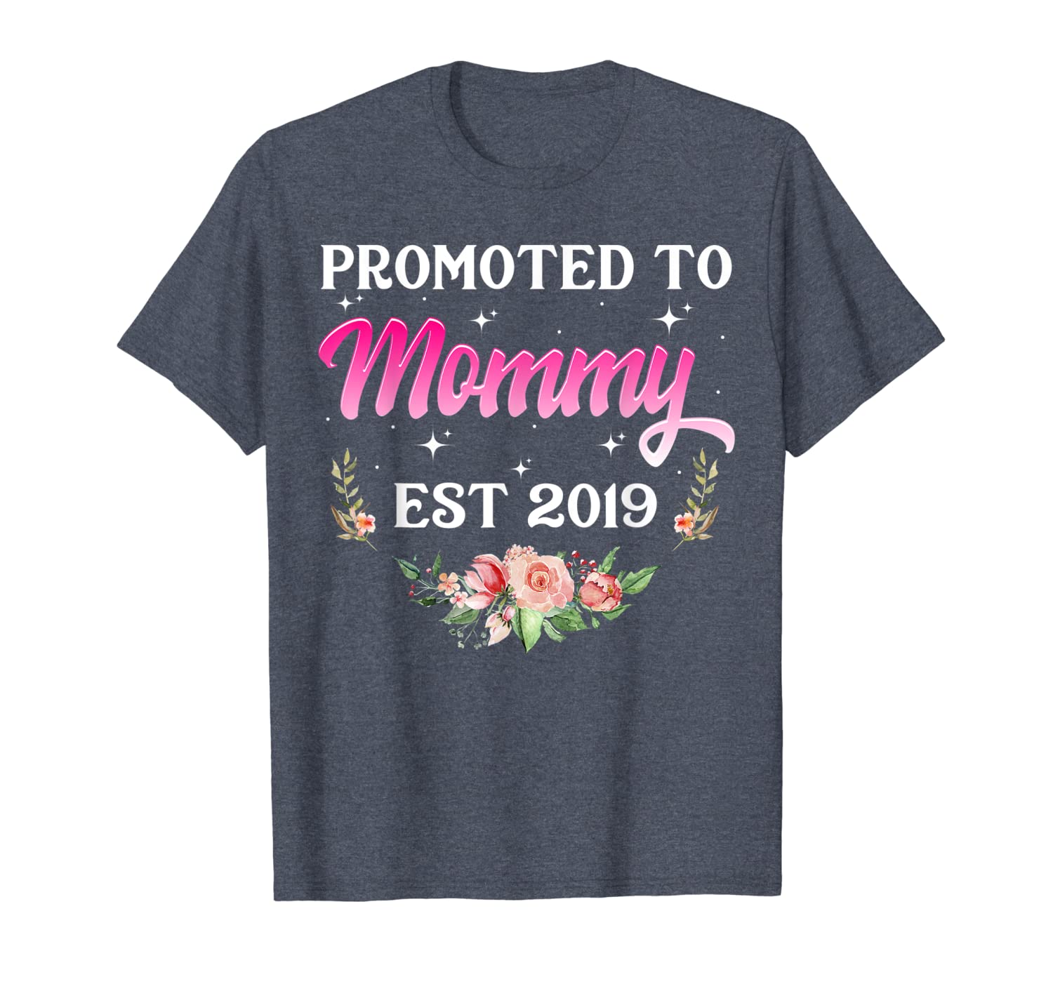 

promoted to mommy est 2019 shirt new mommy t-shirt, White;black