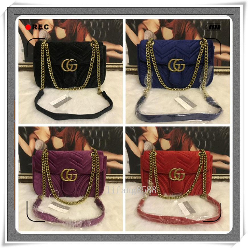 

LVLOUISVITTONWomen Shoulder Bags Classic Gold Velvet Bag Heart Women Bag Handbag Tote Bags Messenger Handbags gg, Red;black