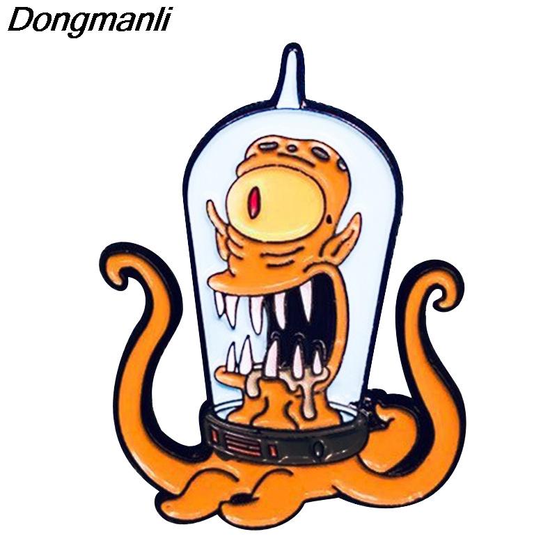 

Pins, Brooches P5642 Dongmanli Funny Alien Anime Figures Monster Enamel Pins Badge Brooch Backpack Bag Collar Lapel Decoration Jewelry