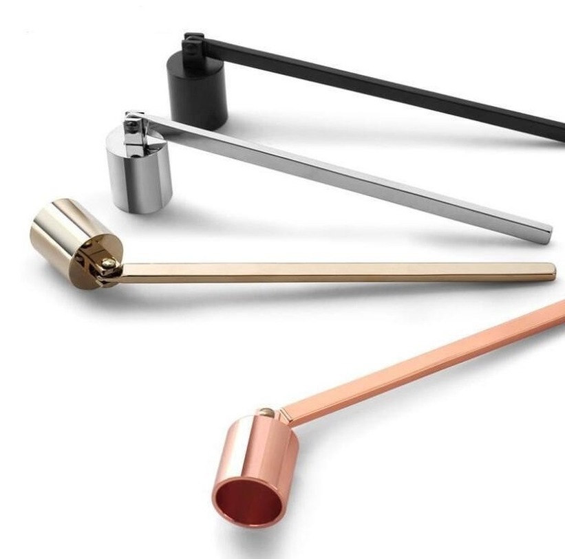 Stainless Steel Candle Flame Snuffer Wick Trimmer Tool Multi Colour Put Out Fire On Bell Easy To Use Wholesales-image-661050044