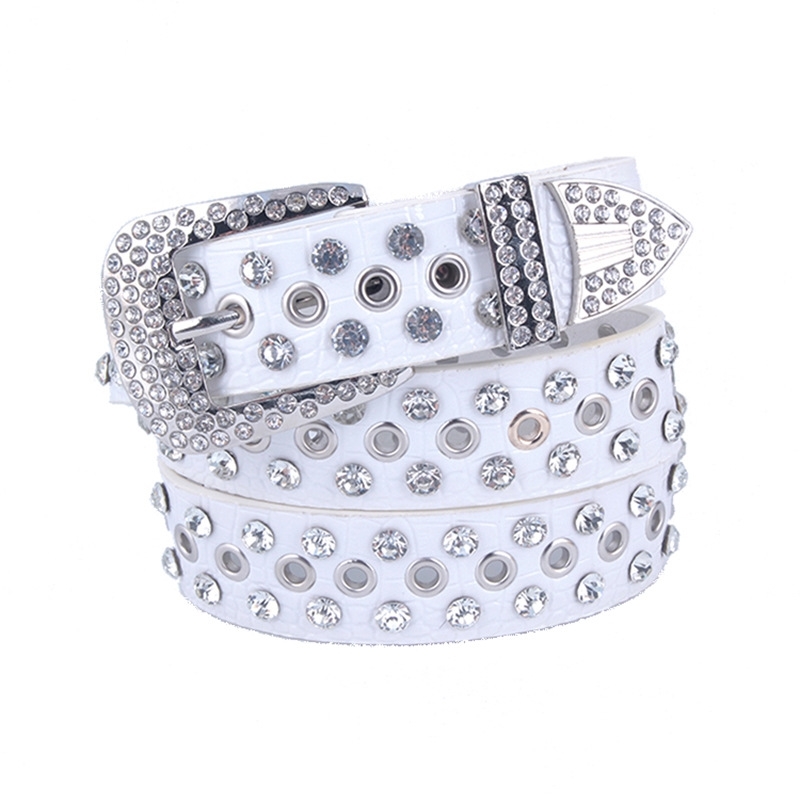 

Designer belts 2023 Fashion leather crystal diamond women's decorative belt factory outlet