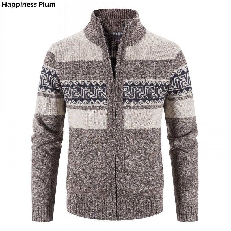 

Men's Sweaters Winter Cardigans For Men Thicker Warm Casual Sweatercoats Good Quality Male Slim Fit Outwear Size 3XL, White;black