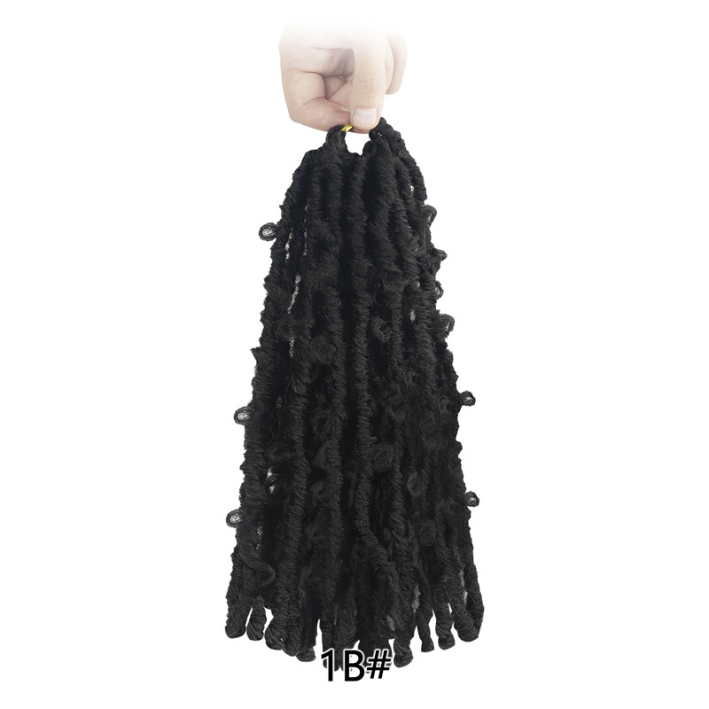 

Butterfly Locs Synthetic Hair Extensions 16inch Crochet knots Chemical Fiber pre looped Butterflies Knitting Spot 2021 Butterflys, #613