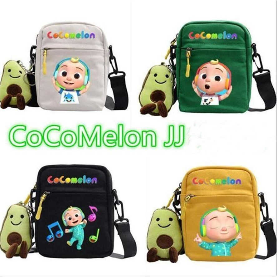 

28 Styles Cocomelon JJ Fanny Pack Bags Kids Cute Cartoon Crossbody with Plush Doll Pendant Key Holder Shoulder Bag Travel Sport Tote FY2410