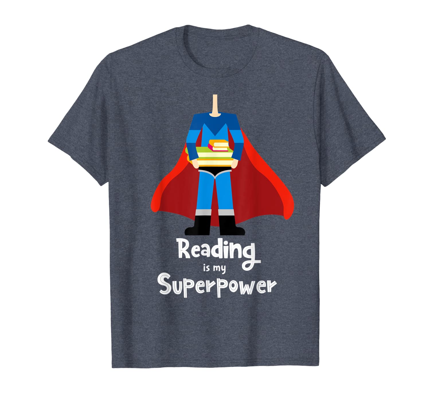 

reading is my superpower boys/men's t-shirt, White;black