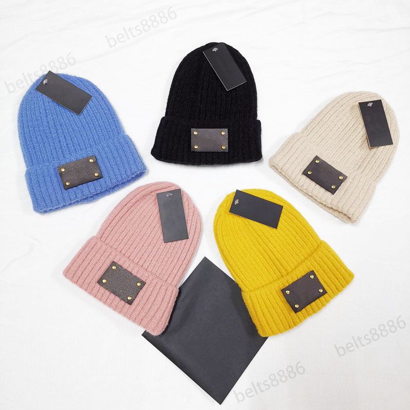 

Fashion Beanies Designers Hats Bonnet winter beanie knitted Wool hat plus velvet Cap skullies Thicker mask Fringe Caps For Men and Women, Customize