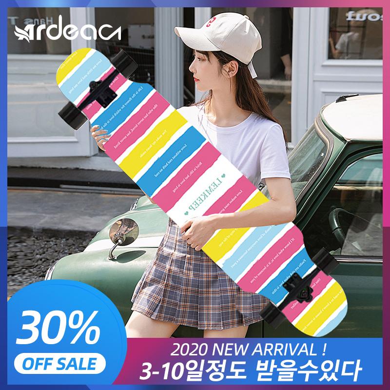

Skateboard adult girl beginner professional board long board Korean brush hip-hop meow four wheel flash, Ms400-107-43