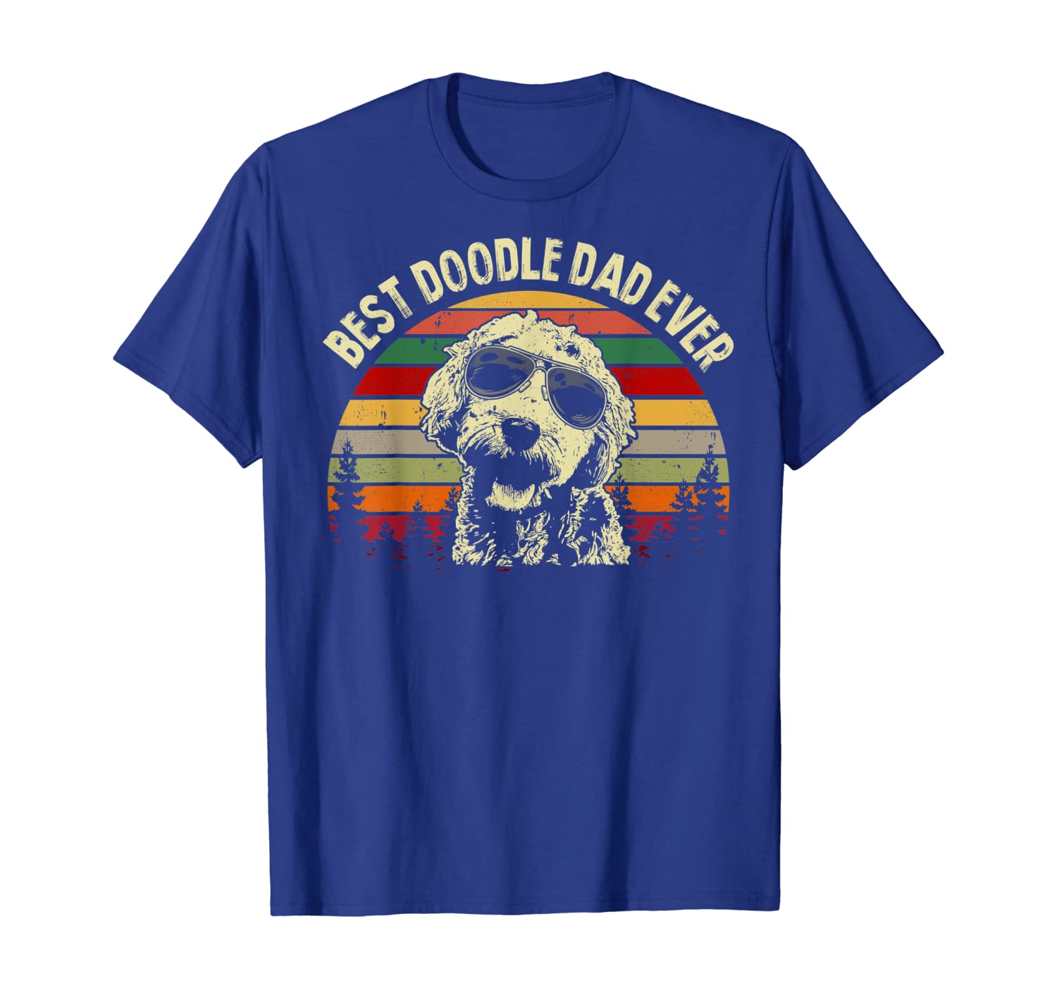 

Best Doodle Dad Ever T-Shirt Goldendoodle Dad Vintage Gift, White;black