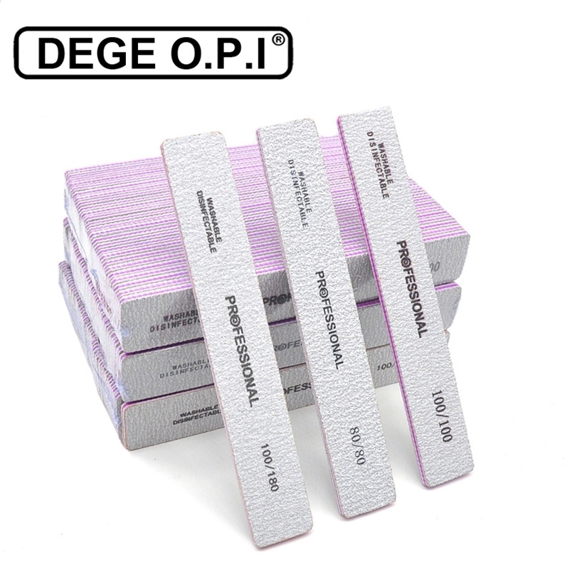 

25/50PCS Professional Manicure Nail Files er Sandpaper 80/100/180 Grit Double-sided Size:7*1.1in 220222