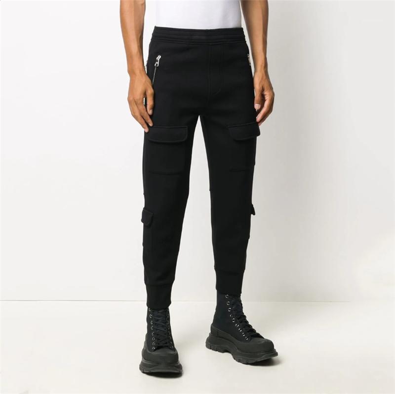 

Men' Pants Casual Capris Autumn Youth Personalized Overalls Slim Fit Leggings Trendy Handsome Fashion, Black