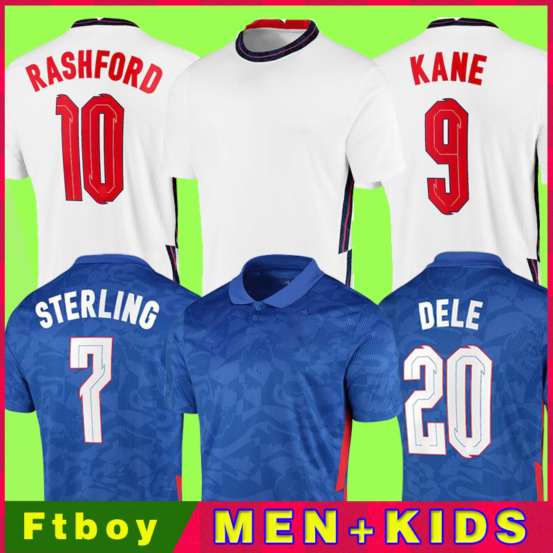 

Soccer Jersey 2021 Home Away STERLING KANE RASHFORD SANCHO MOUNT ABRAHAM DELE TOP Quality Kids Kit Men 20 21 Football Shirt, Kids away