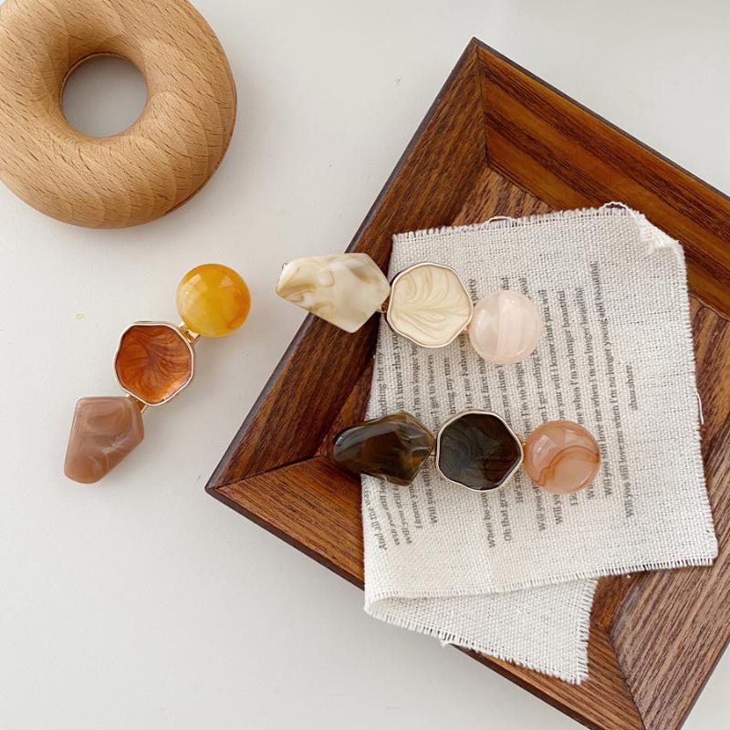 

2021 New Retro Irregular Geometric Hair Clip Colorful Hairpin Side Clip Sen Hair Accessories for Women Girl Party Jewelry Gift