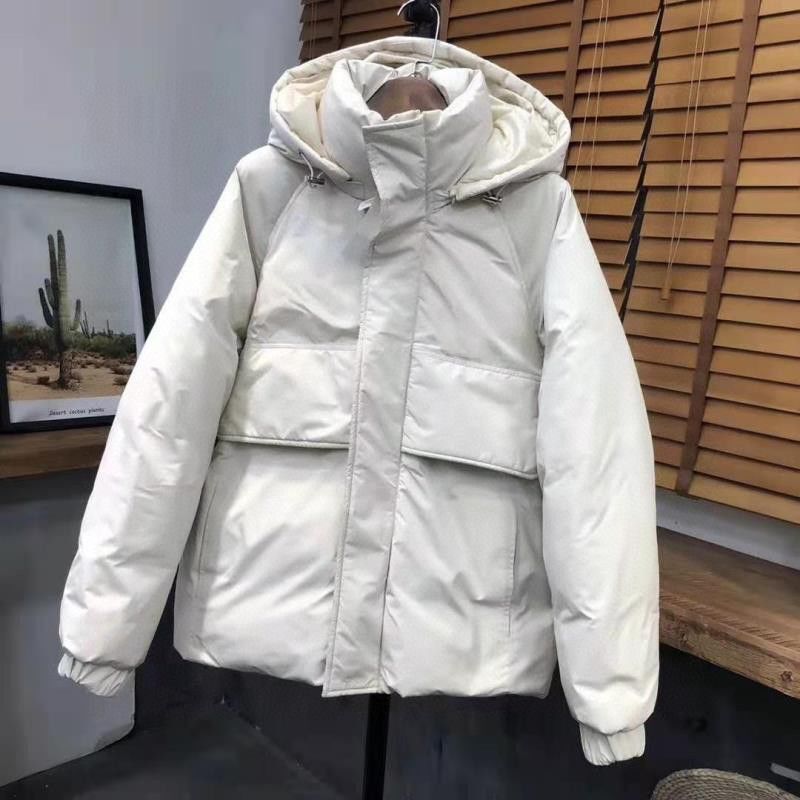

2022 Fashion Coat Thicken Jacket Men's and Women's Down Hooded Bread Warm Long Parka White Duck Downs High Quality Winter Sports Popular Jackets, Black