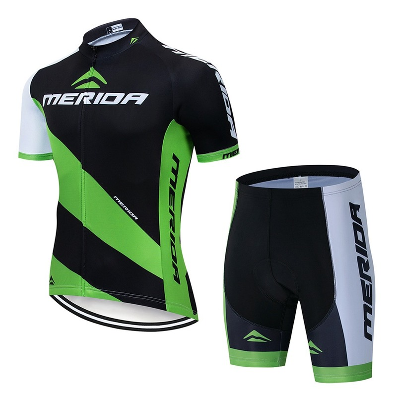 

MERIDA Cycling Sets Bike Uniform Summer Cycling Jersey Set Road Bicycle Jerseys MTB Bicycle Wear Breathable Cycling Clothing, Black;red