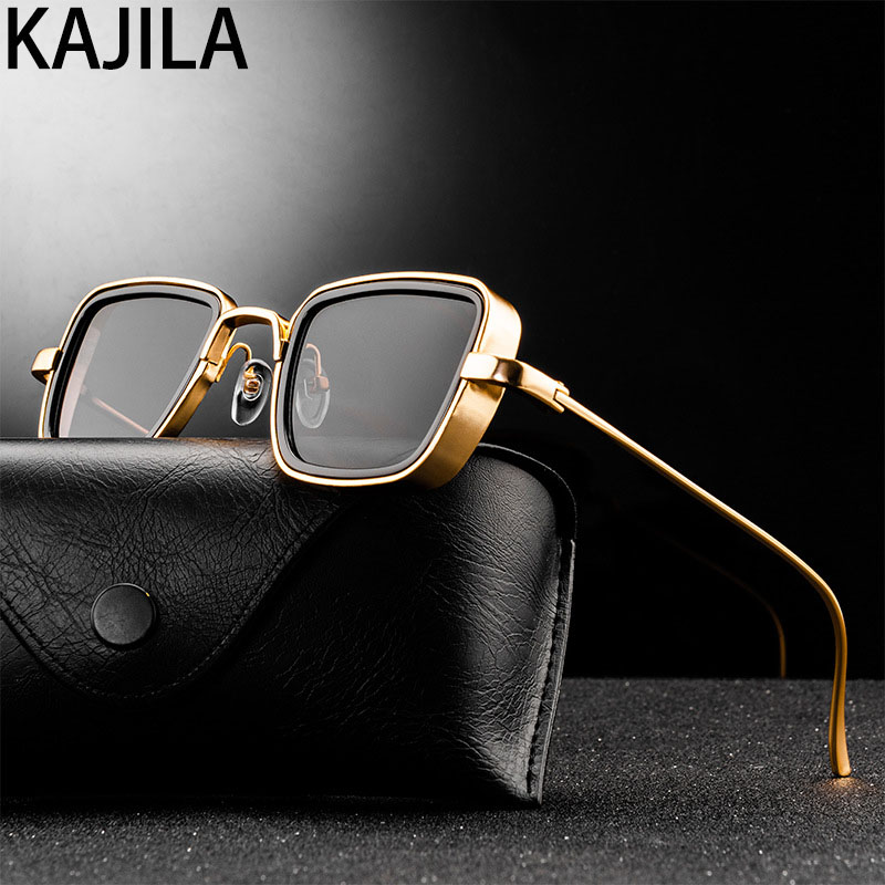 

Vintage Steampunk Sunglasses Men 2020 Retro Metal Square Eyewear Trendy Brand Sun Glasses Shades For Women lunette de soleil, White;black