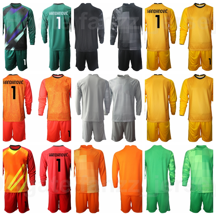 

GK Long Sleeve 1 Samir Handanovic Goalkeeper Soccer Jersey Set Goalie 21 Alex Cordaz 12 Julio Cesar Walter Zenga Football Shirt Kits Custom Name Number GuoMi, Orange