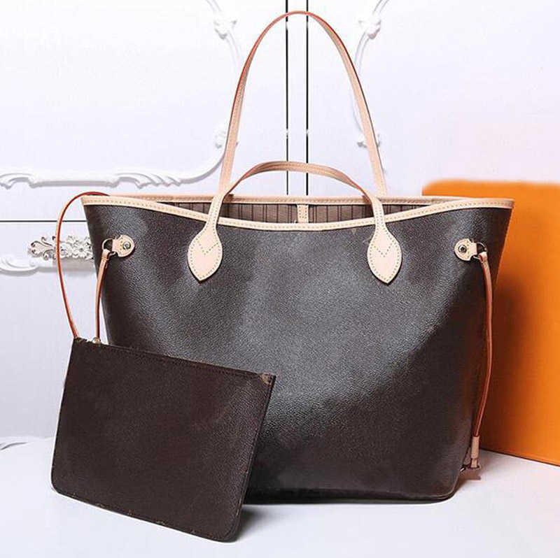 

New fashion women designer crossbody bag ladies composite bags lady clutch tote shoulder bags handbag female purse with wallet MM size, M1 brown flower with wallet