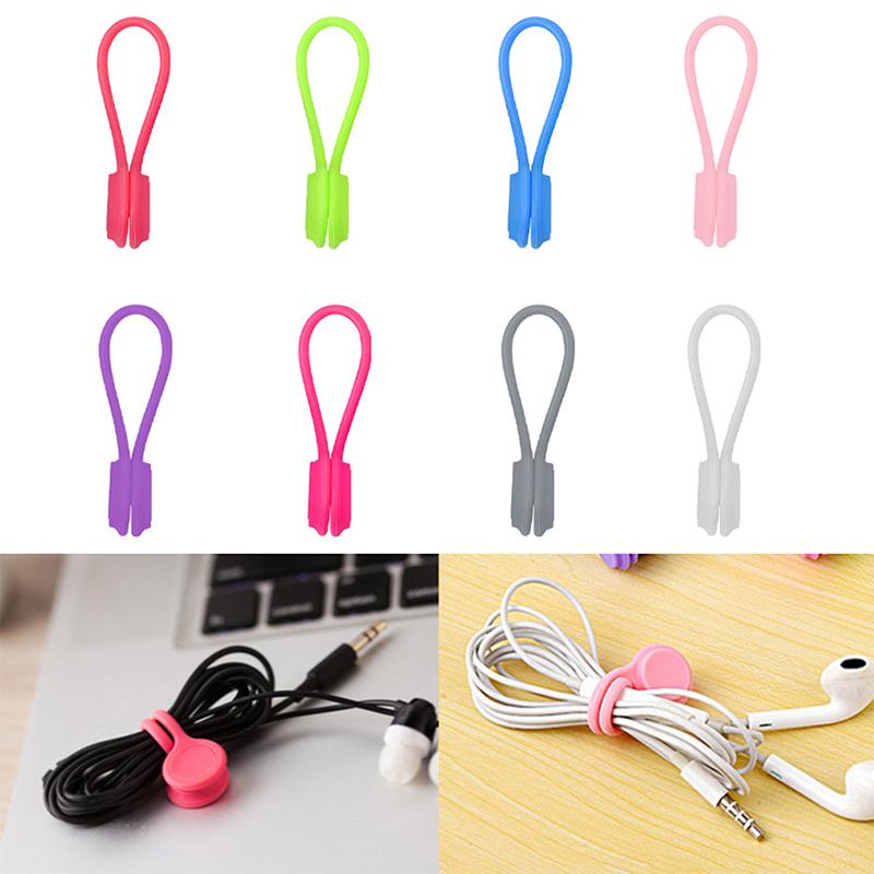 

Storage Bags Multi-function Earphone Cable Winder Magnetic Silicone Winderlight Weight And Easy To Carry Suitable For