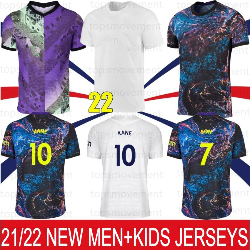 

21 22 DELE SON BALE KANE Soccer Jerseys HOJBJERG BERGWIJN LO CELSO 2021 2022 LUCAS Football Shirt Uniforms Men + Kids Kit Top Custom, Men reci