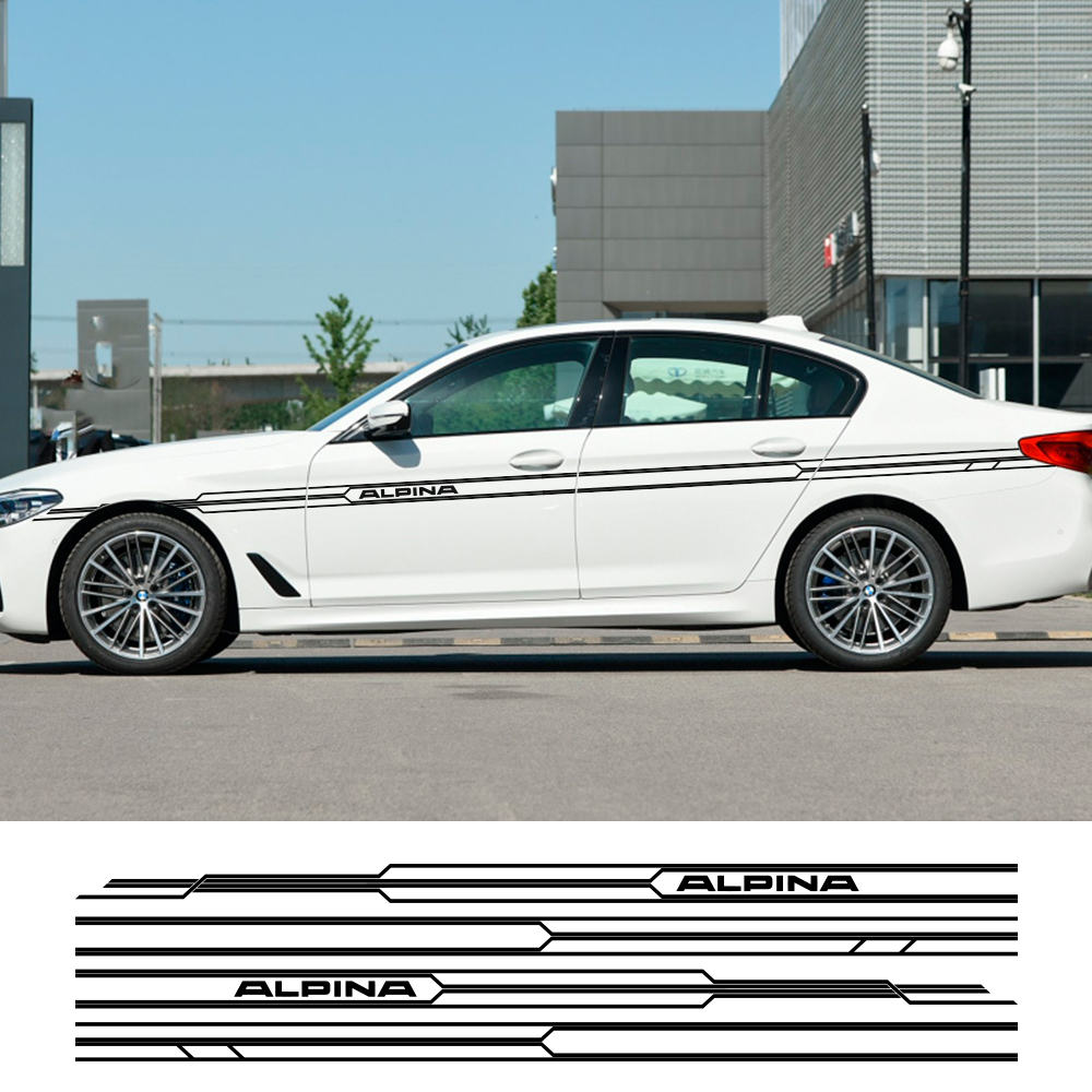 

2PCS Car Long Side Stripes Sticker Decal For BMW E36 E39 E46 E90 E91 E92 E93 E21 E28 E30 E34 E60 E61 F30 F10 F32 F35 Accessories, Carbon fiber