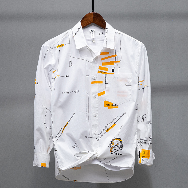 

2021 New Style Long-sleeved Spring Brand Cotton White Shirts for Men Casual Comfortable Shirt Mens Chemise Camisa 1e2h, Black
