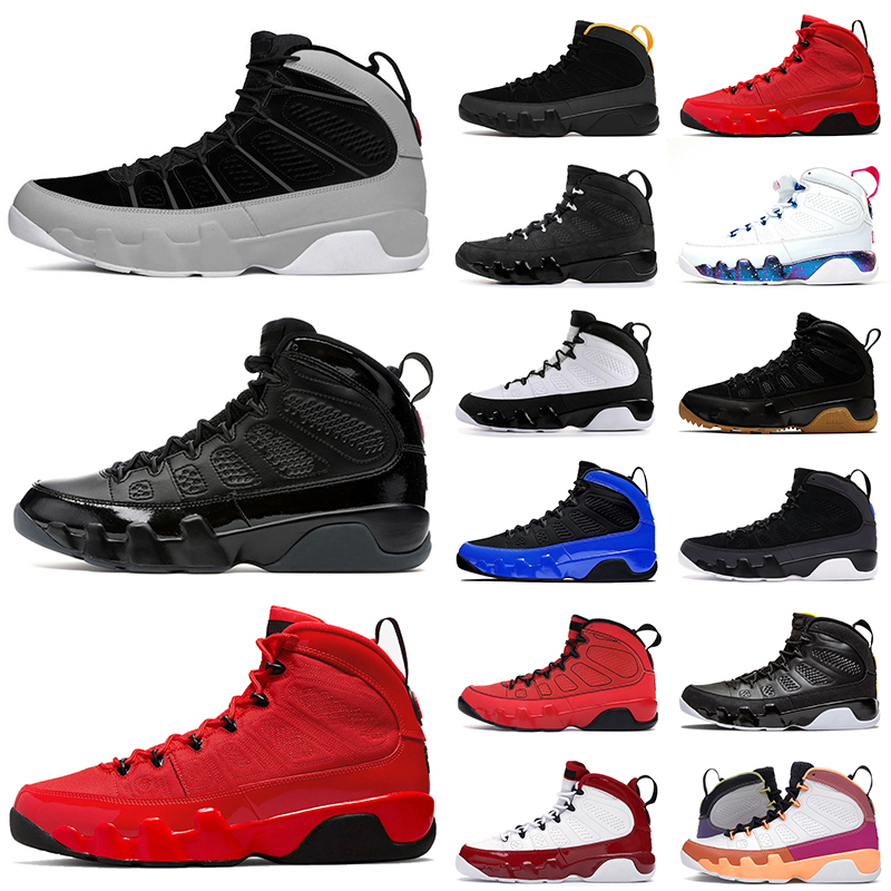 

Particle Grey 9 9s Men Basketball Shoes Bred Chile Red Racer University Blue Gold Mens Trainers Outdoor Fashion Sport Sneakers