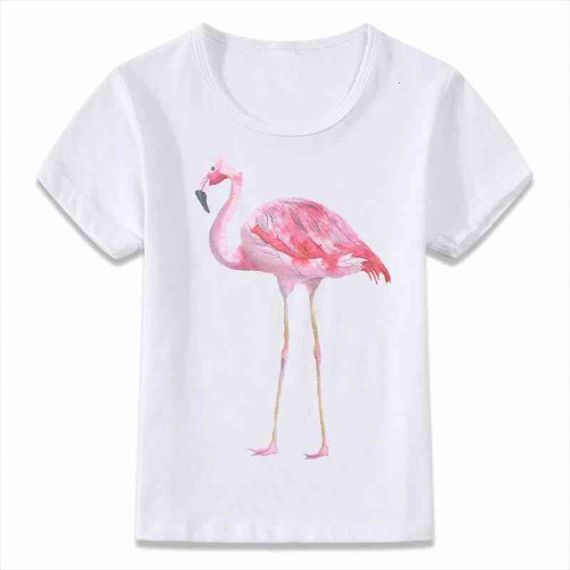 

kids clothes t shirt pink flamingo children t-shirt for boys and girls toddler shirts tee oal030, Blue