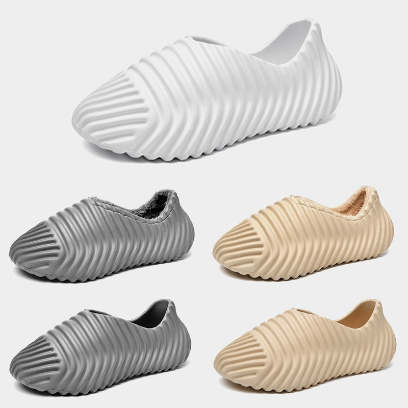 

Hot sale-Fahion Indoor slippers Foam Bone women mens slides sandals sliders platform house Summer outdoor beach slipper size 39-45, Black