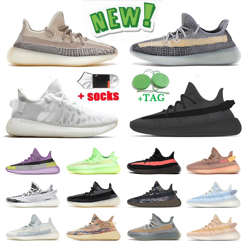 

aaa+ Quality Reflective V2 Sports Shoes Trainers Mono Clay Ice Mist Running Sneakers White Yecheil Static 3M Zebra Ash Pearl MX Rock Oat Off, White;red
