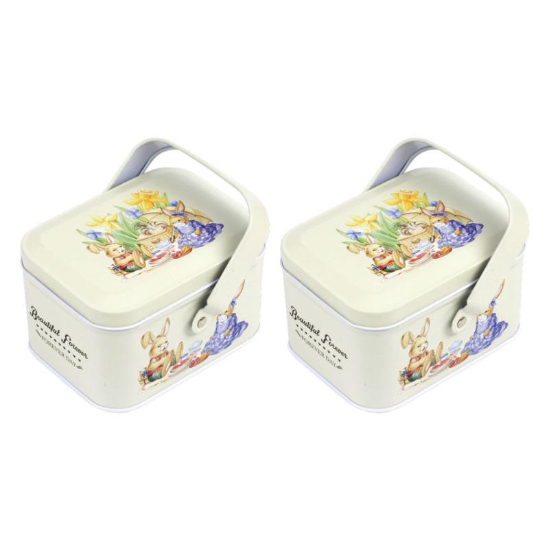 

Pcs Easter Candy Boxes Iron Storage Box Peactical Party Favor Bottles & Jars