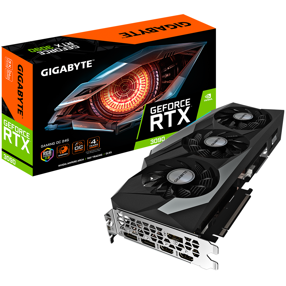 

GIGABYTE RTX 3090 24G EAGLE Graphics Cards PC NVIDIA GPU Computer 155Mhz 19500Mhz GDDR6X for BTC Mining