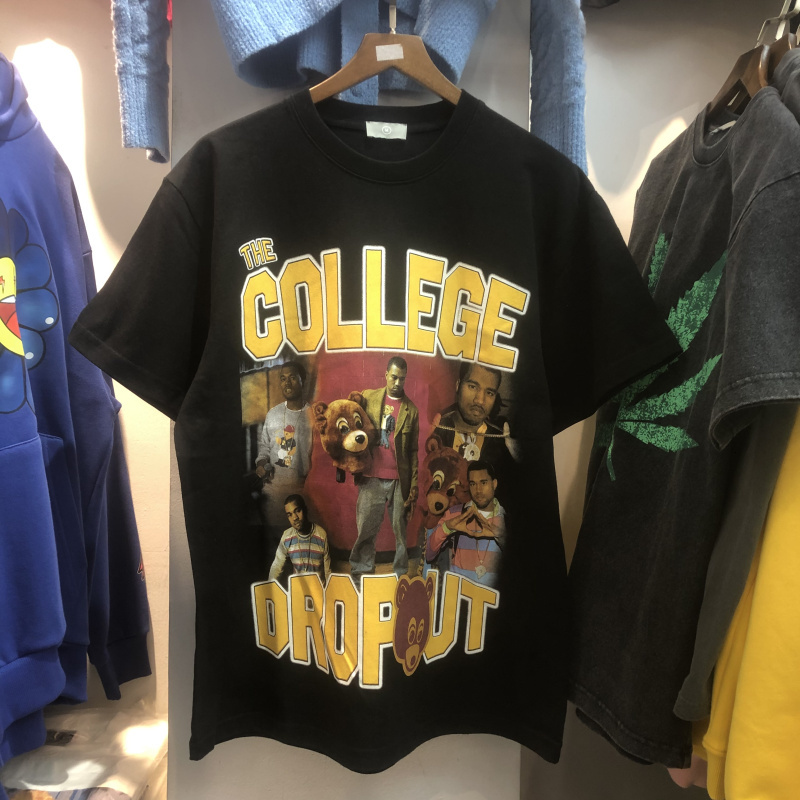 

2021 New Kanye West College Dropout t Shirt Women Digital Printing Washed Top Tees T-shirts Best Seller Men Clothing 0bsg