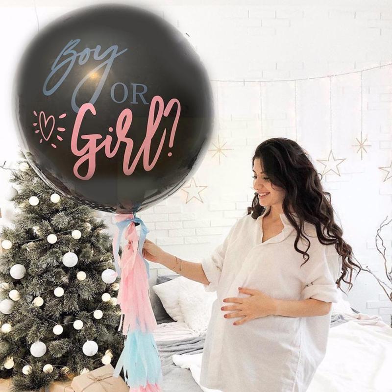

Party Decoration 36 Inch Black Gender Reveal Latex Balloon Boy Or Girl Decorations Baby Confetti Supplies R8h9