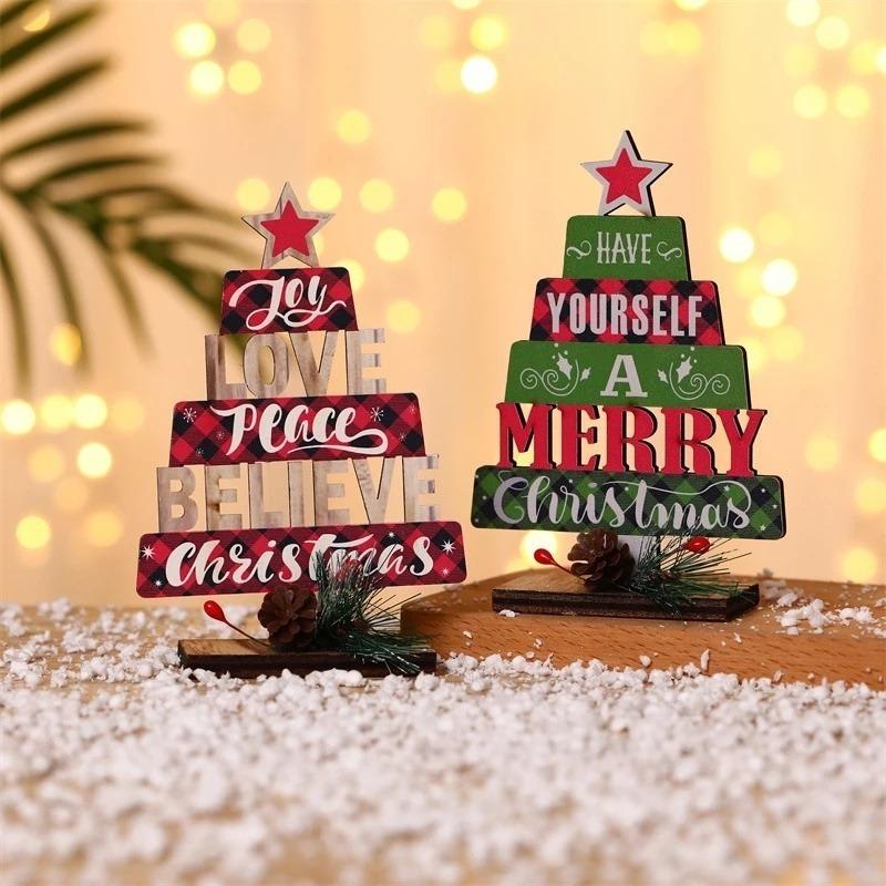 

Christmas Decorations Tree Shape English Alphabet Desktop Ornaments Party