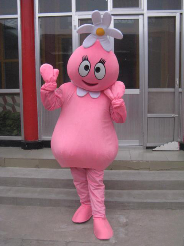 High quality Pink flower Girls Mascot Costumes Halloween Fancy Party Dress Cartoon Character Carnival Xmas Easter Advertising Birthday Party Cost-image-735696835