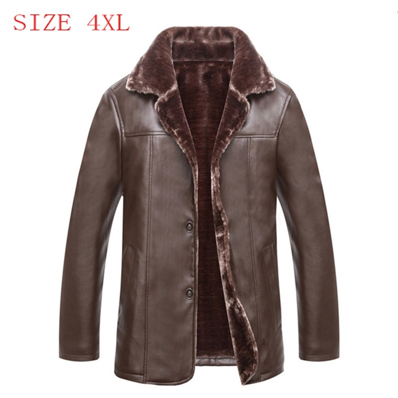 

2021 New Pu Leather Fur Jacket for Men Winter Warm Hot Thick Fleece Male Casual Windbreaker Outwear Coat Button Classic Brand Overcoat 6gcr, Camel