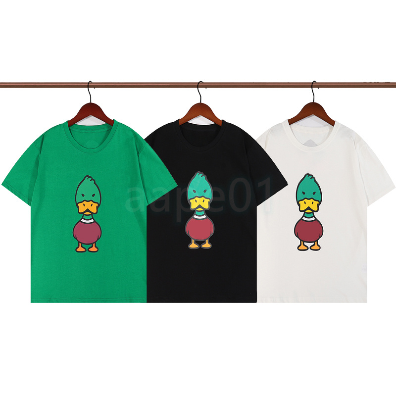 

Designer Fashion Mens Cute Duck Printing T Shirts Woman Green Short Sleeve Tees High Quality Casual Tops